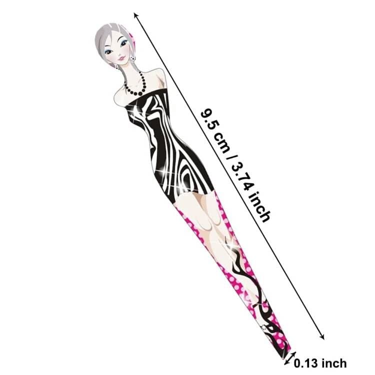 Tvoip 6Pcs Professional Girl Eyebrow Tweezer Stainless Steel Slanted Eyebrow Tweezers Eyebrows Hair Remover Tools Cosmetics Beauty (random color) - Image 4